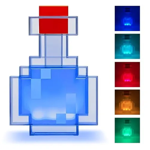 CJBIN Zaubertrank Flasche Licht, LED Nachtlicht mit 8 Farbe, Sehr Realistische Zaubertrankflasche mit LED-Leuchten, Nachtlichter mit Beim Schütteln Verfärben, Nachtlicht Aufladbar für Kinder Fans