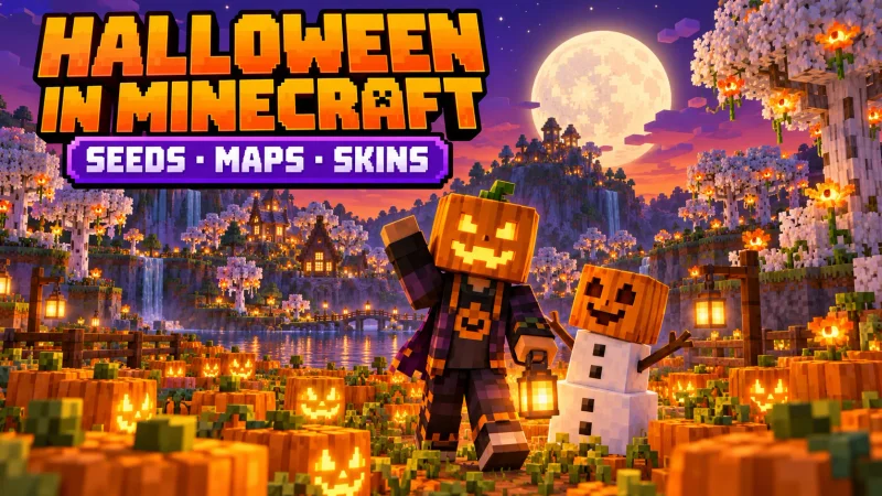 Halloween in Minecraft: Seeds, Maps und Skins für Kinder