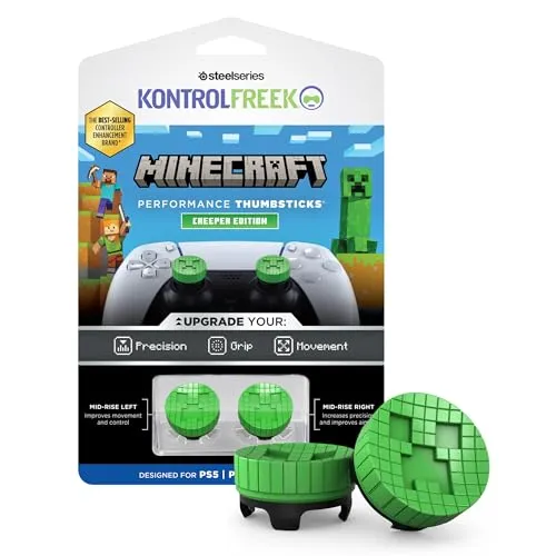 KontrolFreek Minecraft Performance Thumbsticks – Creeper Edition für PS5 und PS4