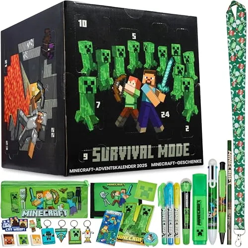 Minecraft Adventskalender 2026 Kinder, 24 Überraschungen