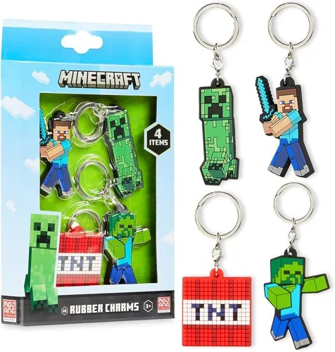 Minecraft Armband Schlüsselanhänger Kinder – Kinder Schlüsselanhänger Set
