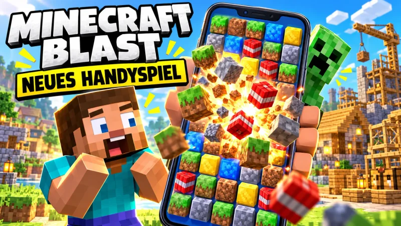 Minecraft Blast: Das Puzzle-Handyspiel von Mojang und King