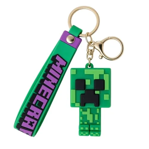 Minecraft Schlüsselanhänger, Schlüsselband mit Karabiner Creeper
