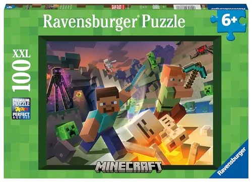 Ravensburger Puzzle Monster Minecraft - 100 XXL Teile