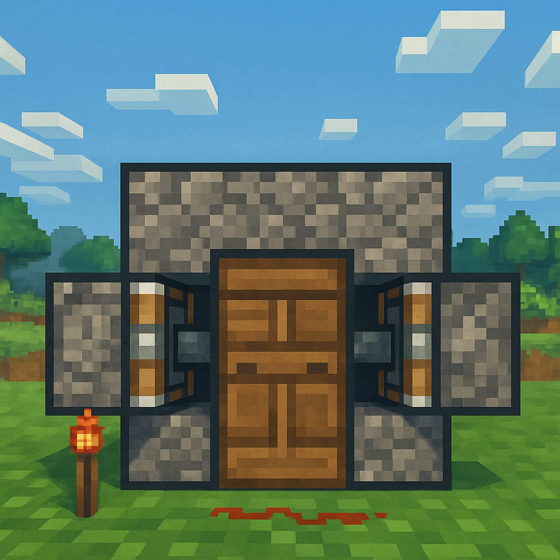 Wie baut man eine geheime Minecraft Piston TĂĽr?