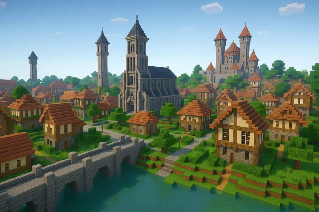 Eine kreative Minecraft-Welt - gebaut von Kindern und Jugendlichen wie Ihren