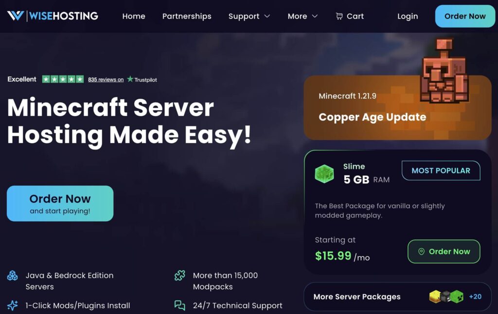 Wisehosting - ein Minecraft-Server-Anbieter aus Estland