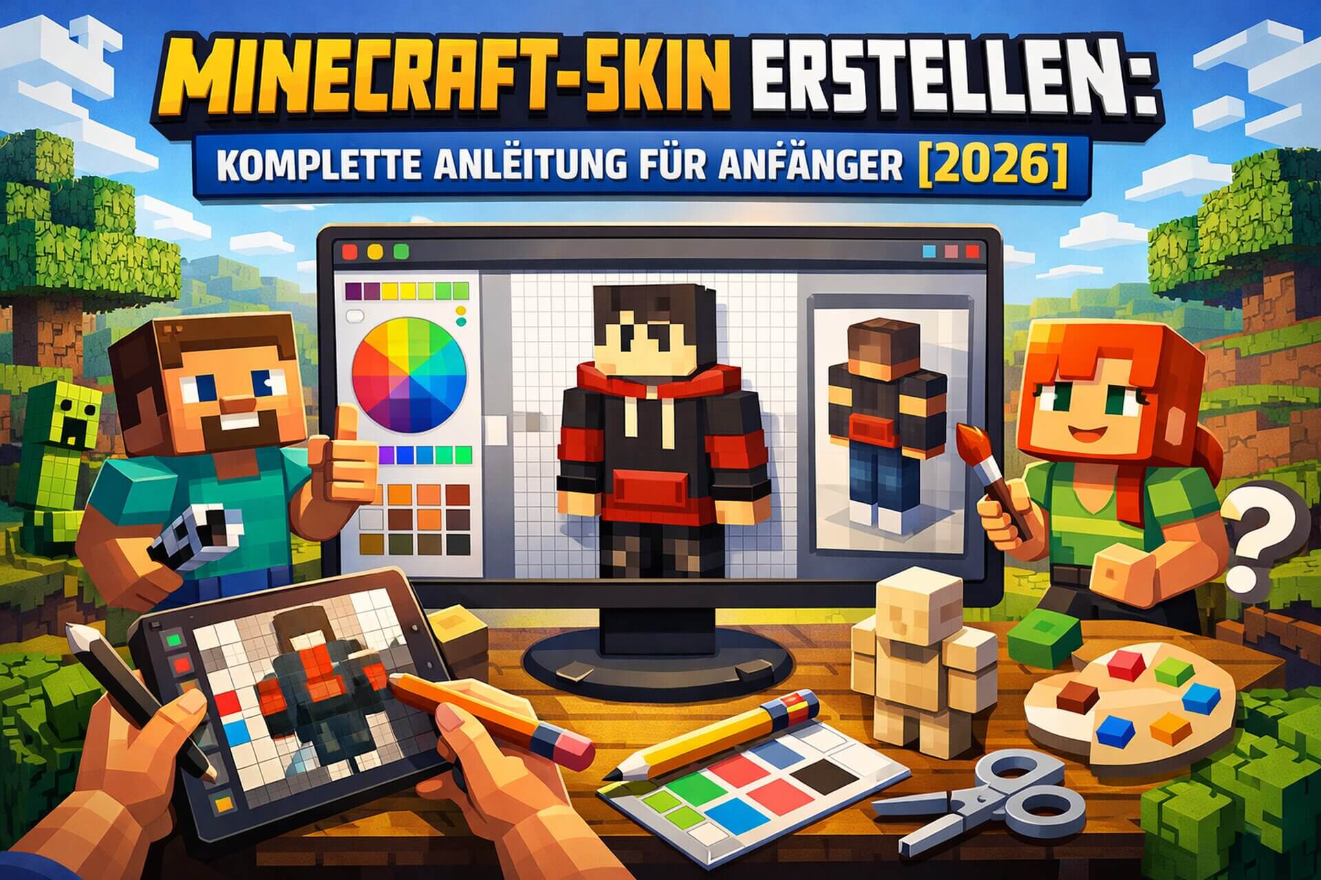 Minecraft-Skin erstellen: Komplette Anleitung für Anfänger [2026]